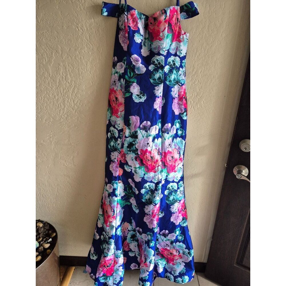 My Michelle Floral Off-Shoulder Maxi Dress size 11 - Picture 1 of 7